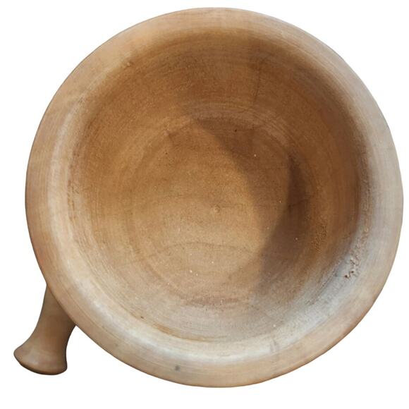 VTG Morter & Pestle Portugal Wood 5 1/2" tall - Picture 3 of 6